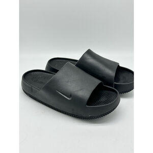 Nike Calm Slide Black Sandals M6 W7 Minimalist Foam Slip On